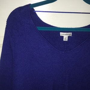 Thick Soft Ribbed Royal Blue Sweater